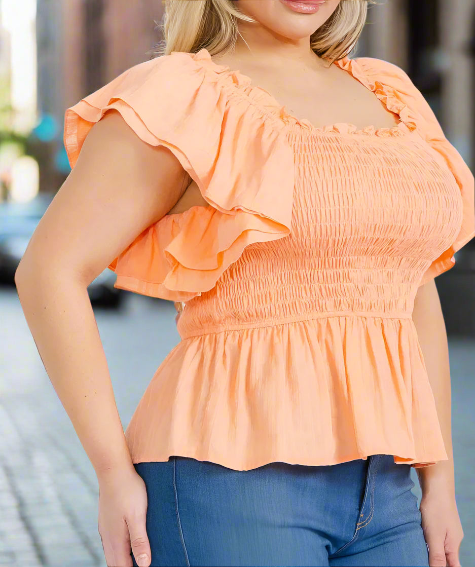 Short Ruffle Blouse